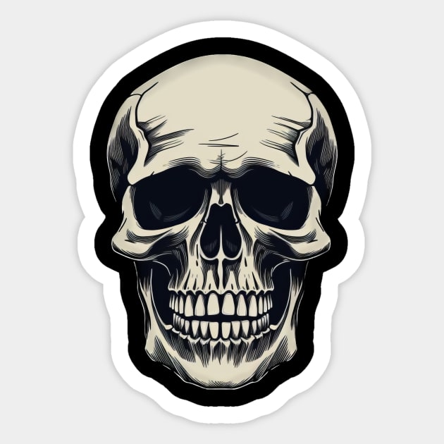 Human Skull Sticker by Merchgard